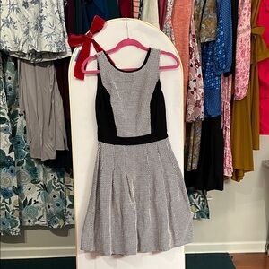 White House Black Market Black and White Mini Dress